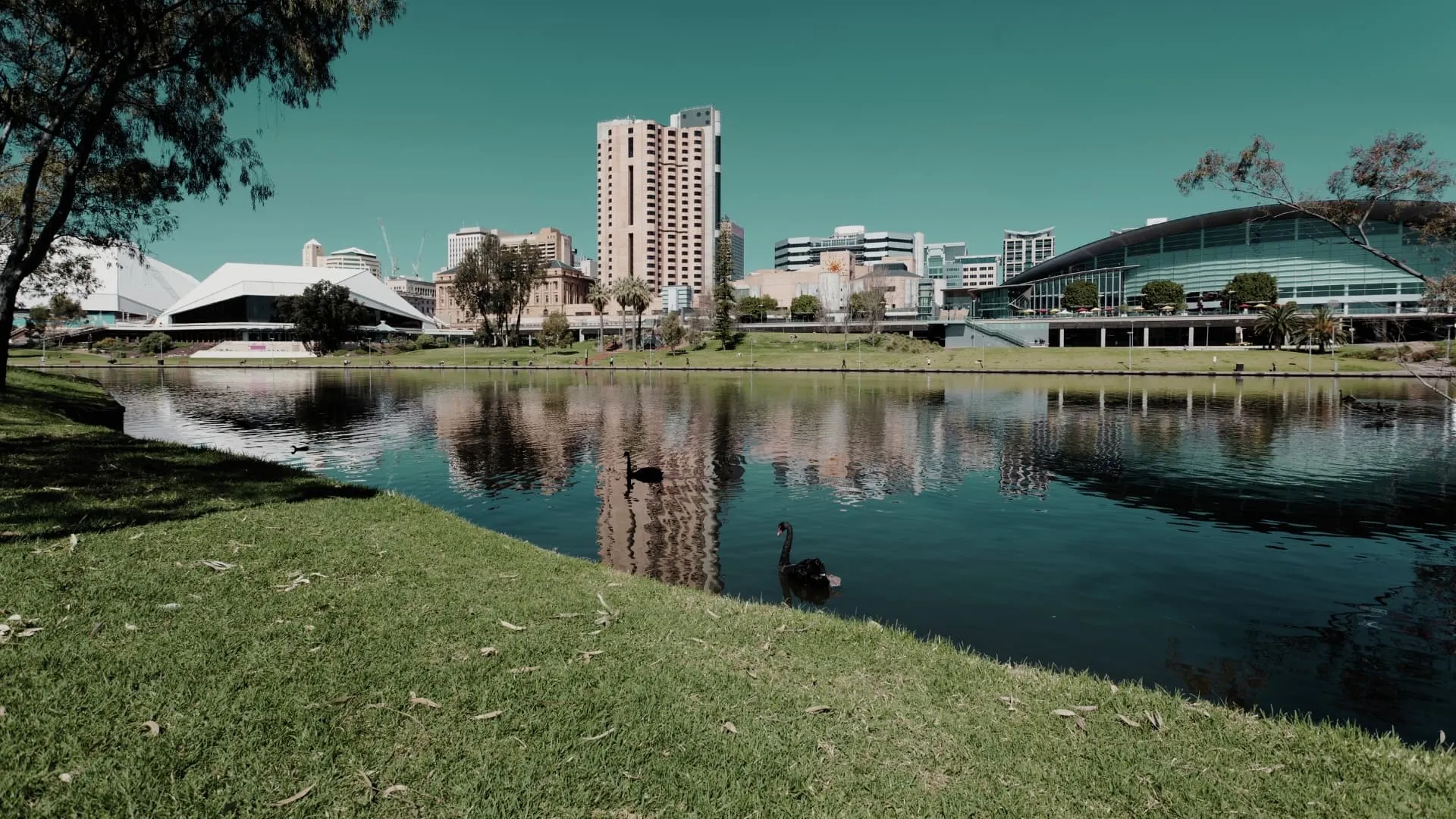 River Torrens and Adelaide city skyline